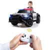 ROVO KIDS Ride-On Car Mustang Style Patrol Electric Battery Powered Toy, Remote Control – Black and White