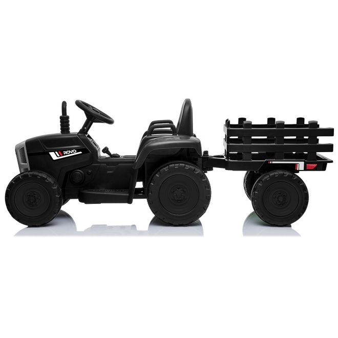 ROVO KIDS Electric Battery Operated Ride On Tractor Toy, Remote Control – Black