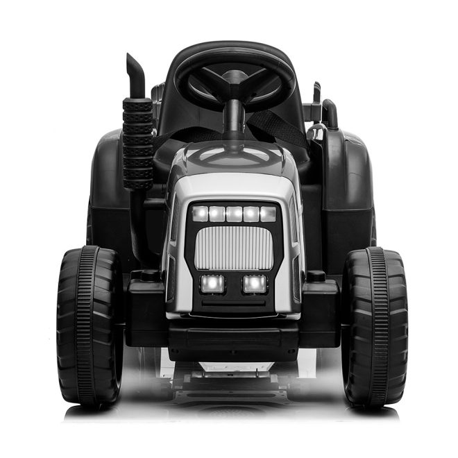 ROVO KIDS Electric Battery Operated Ride On Tractor Toy, Remote Control – Black