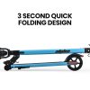 ALPHA Peak Electric Scooter 300W Power Up to 25km/h Adult Teens E-Scooter Easy Fold, Blue