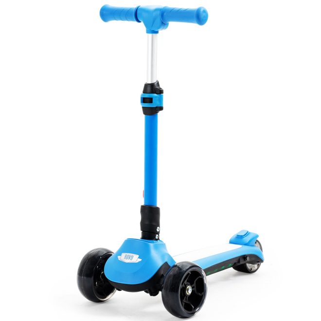 ROVO KIDS 3-Wheel Electric Scooter, Ages 3-8, Adjustable Height, Folding, Lithium Battery – Blue