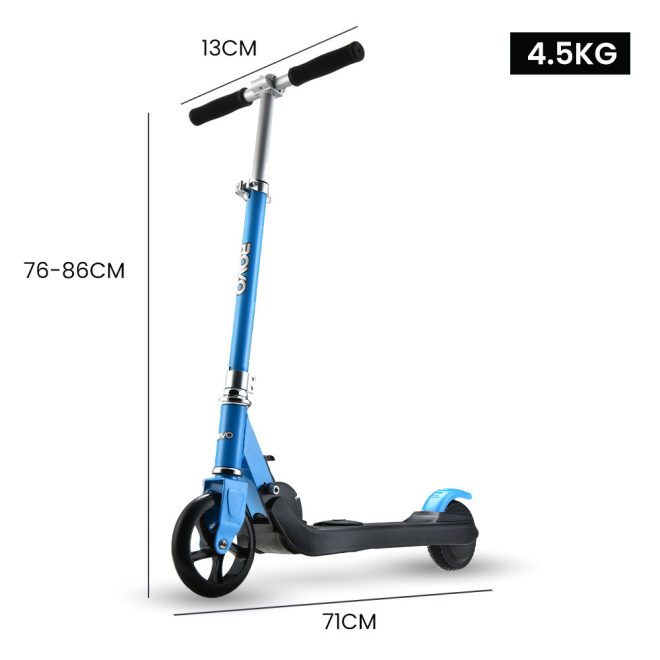 ROVO KIDS Electric Scooter Lithium Ride-On Foldable E-Scooter 125W Rechargeable – Blue