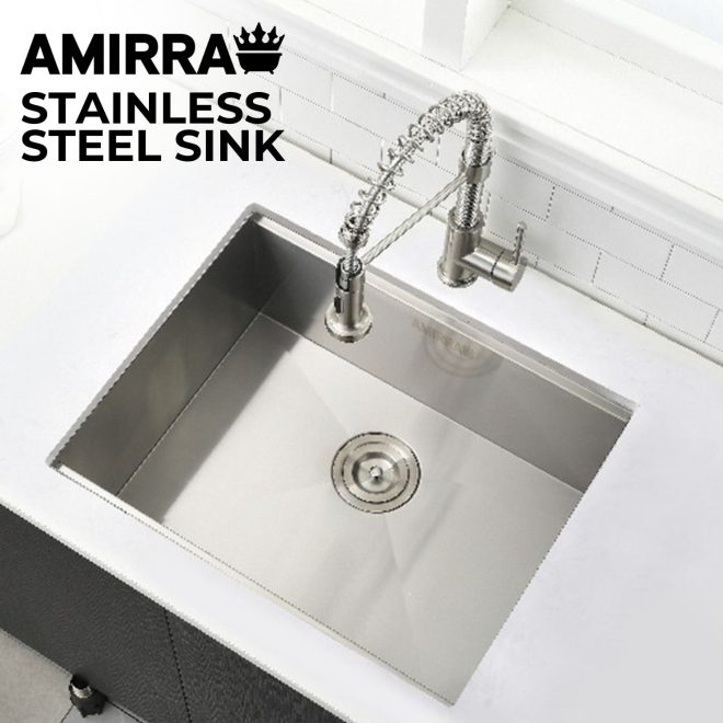 Kitchen Stainless Steel Sink 450mm x 300mm (Silver) AMR-KS-104-LH