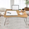 Extra Large Multifunctional Portable Bed Tray Laptop Desk (White Oak)