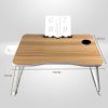 Extra Large Multifunctional Portable Bed Tray Laptop Desk (White Oak)