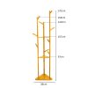 Bamboo Clothing Rack with 9 Hooks Multi Layer Shelf (Natural)