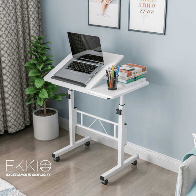 EKKIO Mobile Desk Half Tilt EK-MD-VAC – White