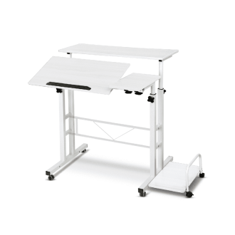 Ekkio Mobile Desk Detachable Sideboard