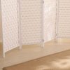 Braselton EKKIO 4-Panel Pine Wood Room Divider – White