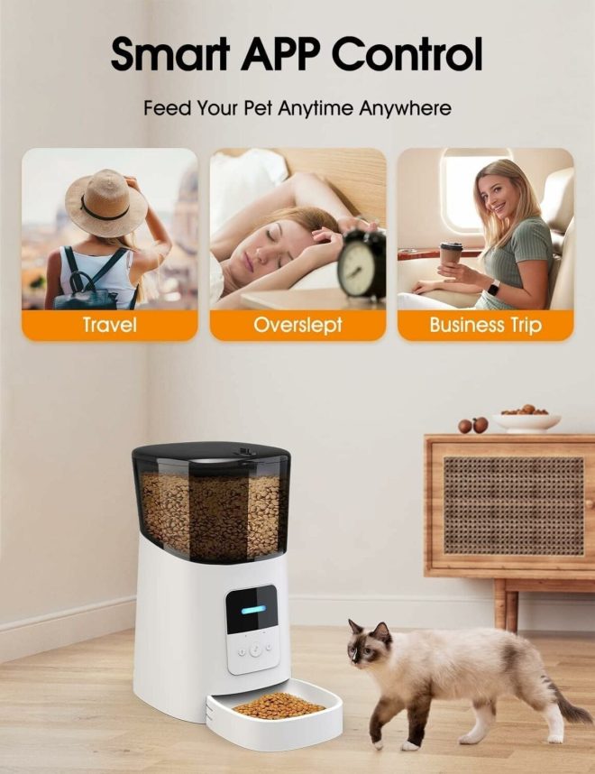 WiFi 6L Automatic Pet Feeder (White) FI-FD-121-CX