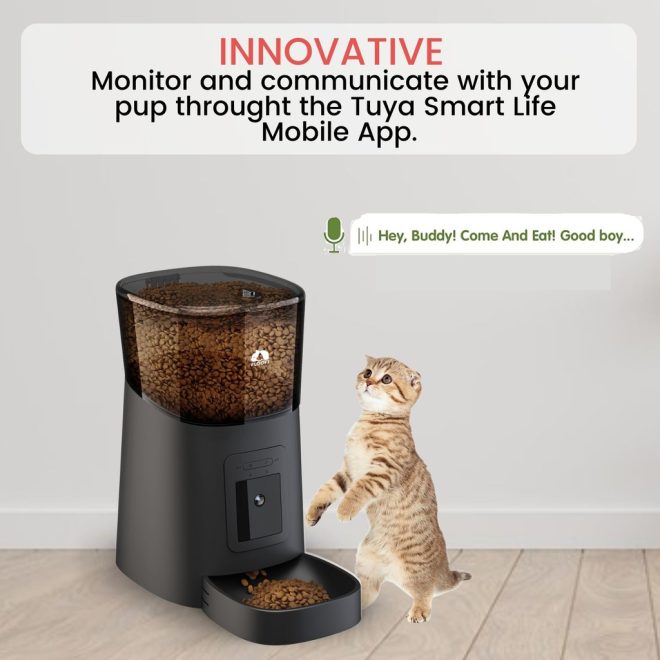 Floofi Smart Pet Feeder with Camera – FI-FD-109-CX – Black