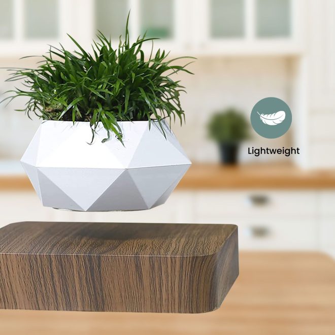 GOMINIMO Magnetic Levitating Plant Pot – Dark Brown