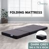 Batavia 3 Fold Folding Mattress – Dark Grey