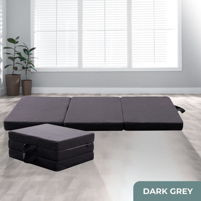 Batavia 3 Fold Folding Mattress – Dark Grey