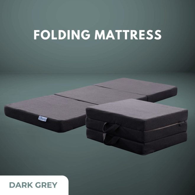 Batavia 3 Fold Folding Mattress – Dark Grey