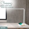 LED Desk Lamp with Wireless Charger & USB Charging Port with 5 Brightness Levels & 5 Lighting Modes (White)