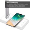 LED Desk Lamp with Wireless Charger & USB Charging Port with 5 Brightness Levels & 5 Lighting Modes (White)