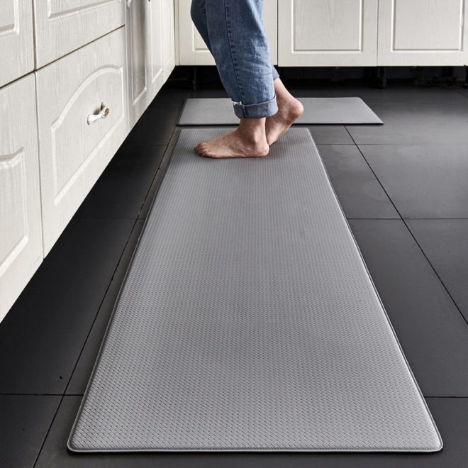 GOMINIMO PVC Kitchen Mat 2pcs Set – Grey