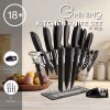 17 pieces Kitchen Knife Set Chef Knives Stainless Steel Scissor