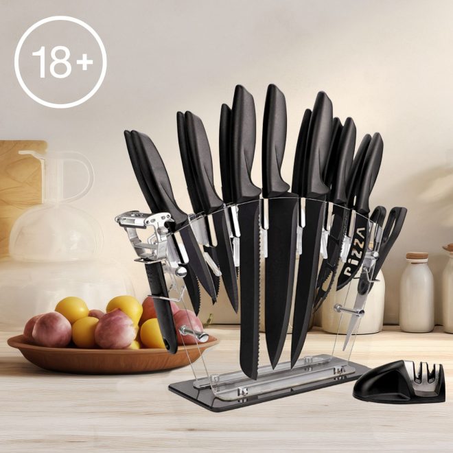 17 pieces Kitchen Knife Set Chef Knives Stainless Steel Scissor