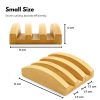 3 Pieces Bamboo Chopping Board with Stand Set Kitchen Cutting Wooden