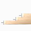 3 Pieces Bamboo Chopping Board with Stand Set Kitchen Cutting Wooden