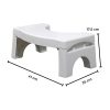 Foldable Toilet Step Stool with Non-Slip Base (White)