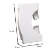 Foldable Toilet Step Stool with Non-Slip Base (White)