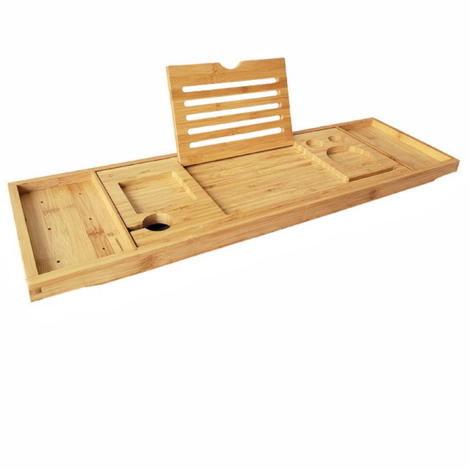 Expandable Bamboo Bathup Caddy Trays