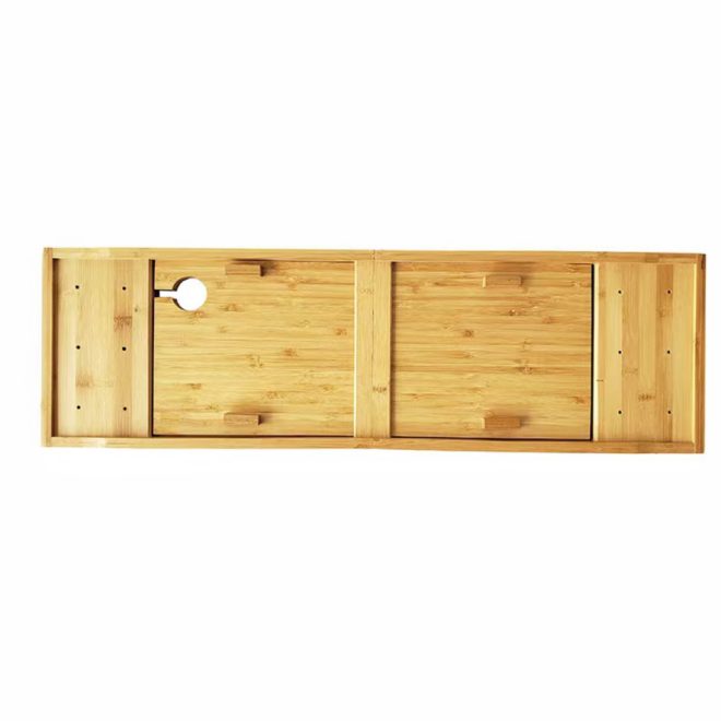 Expandable Bamboo Bathup Caddy Trays