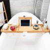 Expandable Bamboo Bathup Caddy Trays