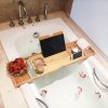 Expandable Bamboo Bathup Caddy Trays