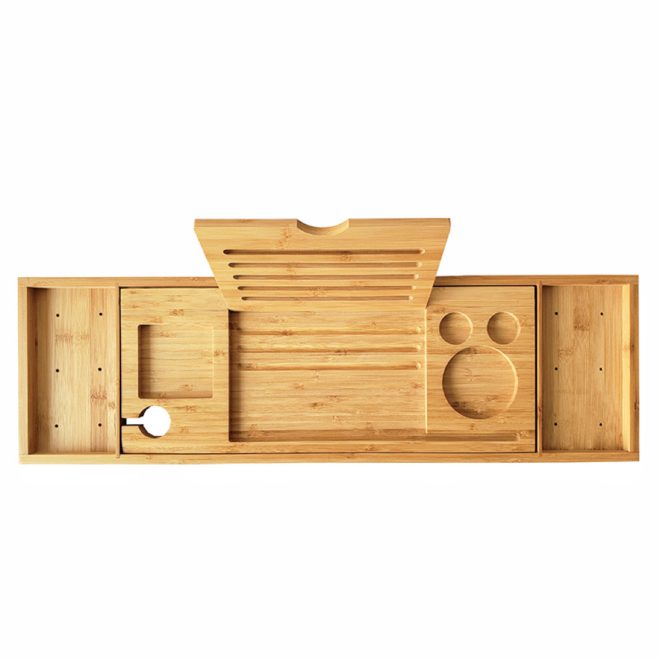 Expandable Bamboo Bathup Caddy Trays