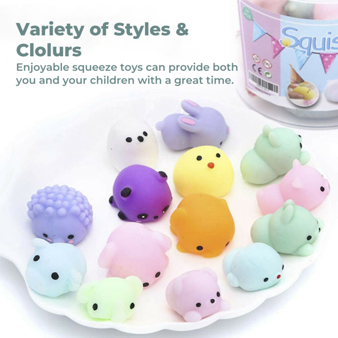 Mochi Squishy Toy 64pcs for Kids Party Favors GO-SQT-100-DD