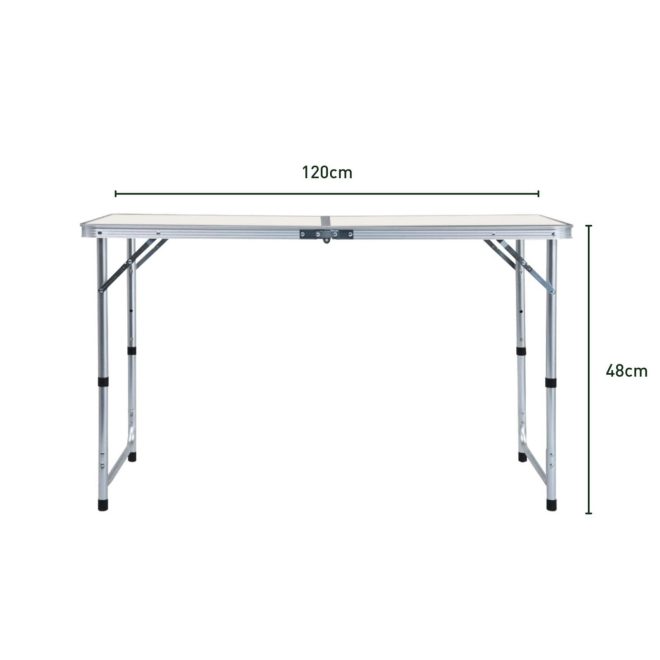 Camping Table 120cm Silver With 4 Chair