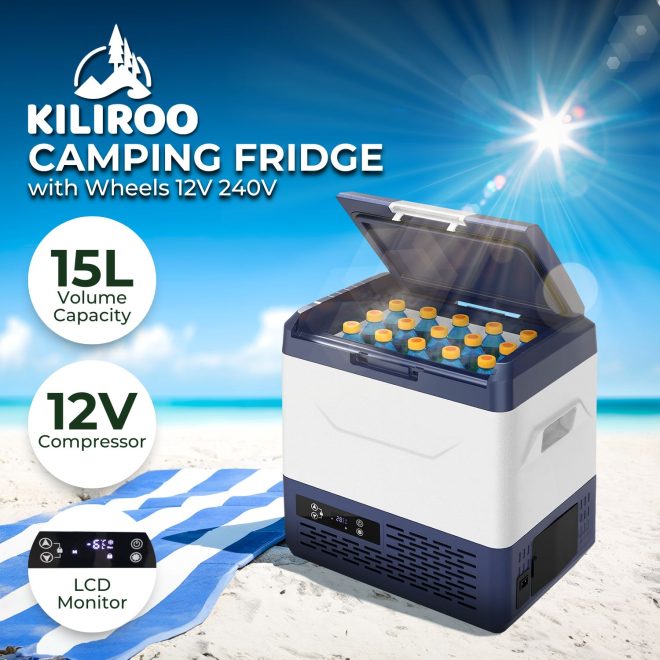 KILIROO Portable Camping Fridge – 15L