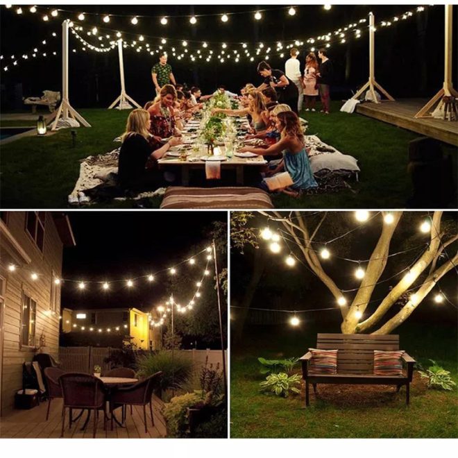 200 Light Bulb Solar String Light (Warm Light)