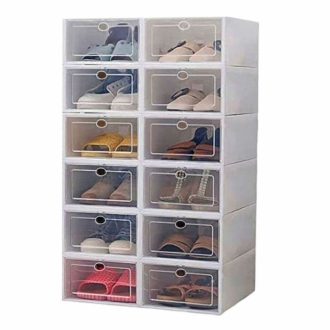 GOMINIMO Plastic Shoe Box (White)