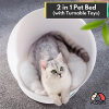 Pet Bed Cat 2 in 1 With Turntable Toy (Grey)