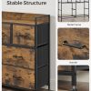 Dresser for Bedroom Chest of Drawers Rustic Brown and Black