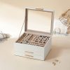 Jewelry Box 3-Layer with 2 Drawers Cloud White