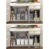 [6-PACK] INOMATA Japan Under-sink Storage Box Transparent With Casters 46*16*27cm