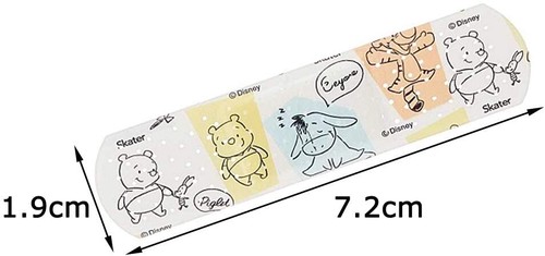 [6-PACK] Japan M-size Bandage 20 Pieces 19*72mm ( 4 Styles Available ) Winnie the Pooh