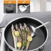 Stainless Steel Frying Pan Non-Stick Cooking Frypan Cookware Honeycomb Double Sided – 30 cm