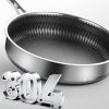 Stainless Steel Frying Pan Non-Stick Cooking Frypan Cookware Honeycomb Double Sided – 30 cm