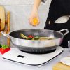 316 Stainless Steel Double Ear Non-Stick Stir Fry Cooking Kitchen Wok Pan without Lid Honeycomb Double Sided – 38 cm