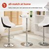 Bar Stools Kitchen Bar Stool Leather Barstools Swivel Gas Lift Counter Chairs x2 BS8403 – Black