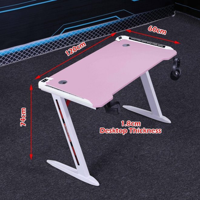 Gaming Desk Desktop PC Computer Desks Desktop Racing Table K-Shaped Leg AU – 120x60x74 cm