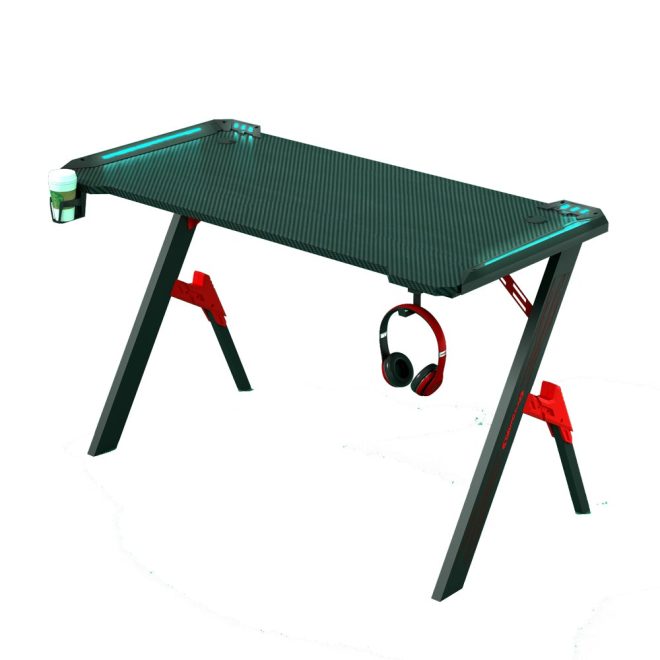 RGB Gaming Desk Desktop PC Computer Desks Desktop Racing Table Office Laptop Home AU – 120x60x74 cm