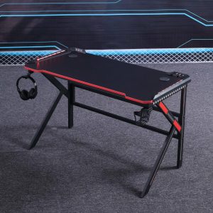 Gaming Desk Desktop PC Computer Desks Desktop Racing Table Office Laptop Home K-Shaped Legs Black – 140x60x74 cm